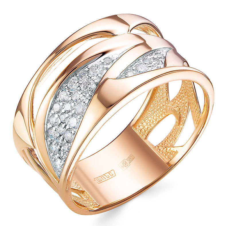 Кольцо, золото, бриллиант, 01-4617